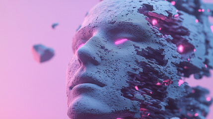Glitched Teamwork Visuals in Abstract Collaboration