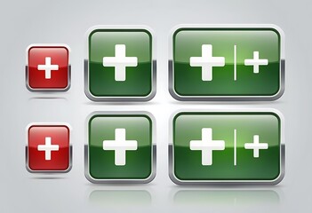 Obraz premium Colored smooth shapes with shadow on white background