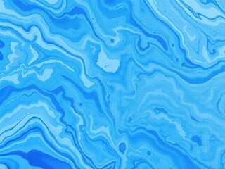 Fototapeta premium Marbled textured background in shades of blue and white with a unique swirling design, surface, blue