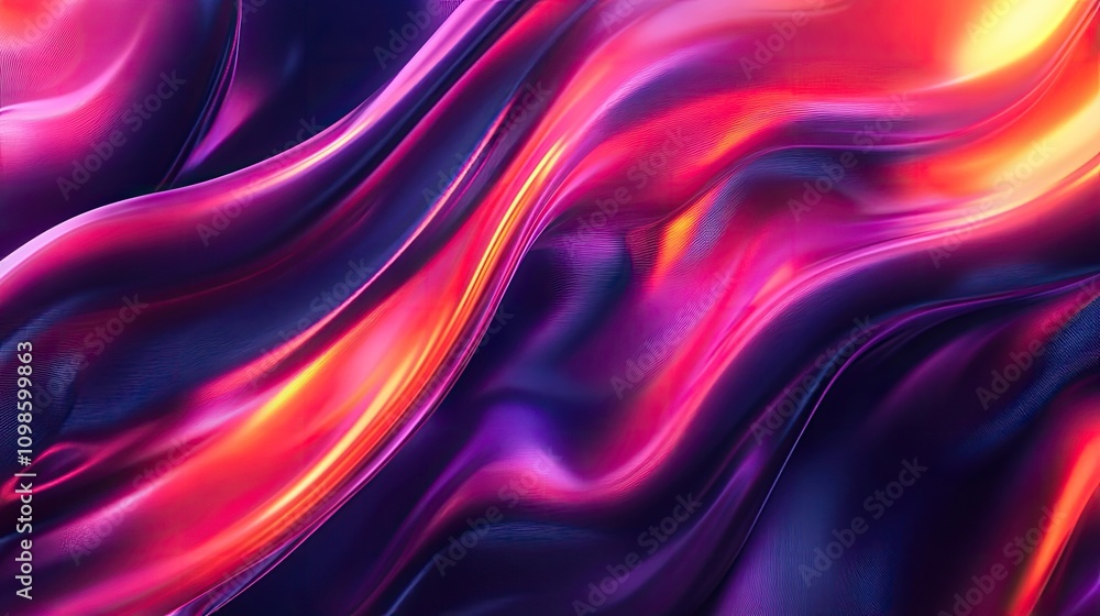 Poster abstract swirl border with flowing curves and vibrant colors around the edges