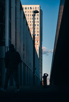Vienna, Austria: silhouette against the high DORMERO HoHo Vienna Hotel