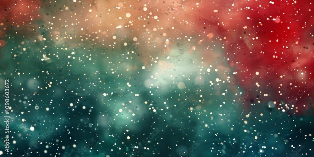 Poster vibrant abstract background featuring colorful bokeh and floating particles in red, green, and blue 