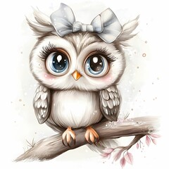 Obraz premium Cute watercolor nursery clipart