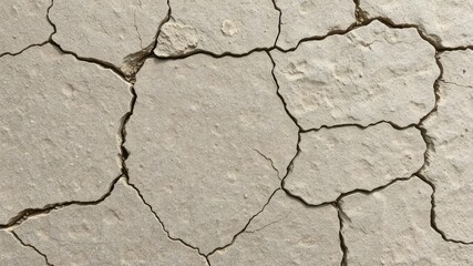Fototapeta premium Rough and weathered stone surface with cracks and grooves, surface, stone