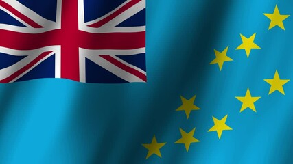Animated Flag of Tuvalu 4k video