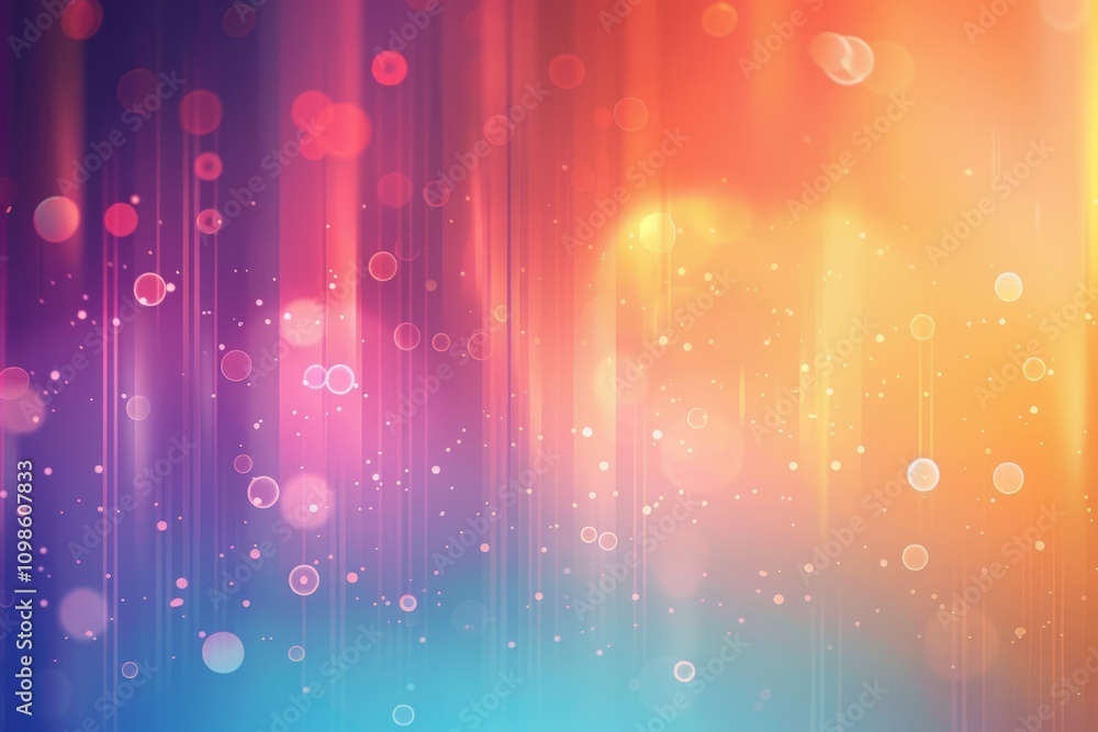 Poster a dynamic abstract background featuring colorful bokeh lights and gradient effects, perfect for crea