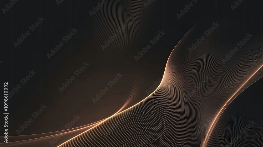 Poster a sleek modern outline border design with fine lines and an elegant touch