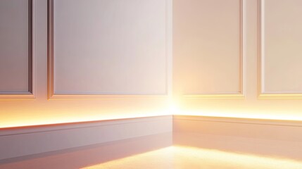 Fototapeta premium A simple yet elegant corner border with soft gradients and light textures