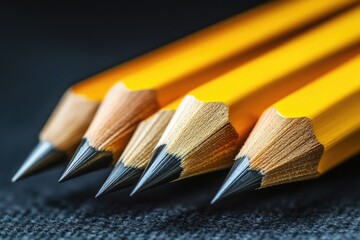 Obraz premium A collection of colorful pencils arranged together on a surface