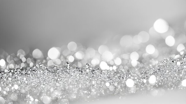 A shimmering silver page border with sparkling accents and soft edges