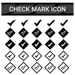 Fototapeta premium Check Mark, Valid, Yes, Confirmation, Okey, Positive checked, confirm, Acceptance in checklist, icon