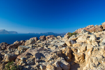 View of Santorini island and Caldera, Akrotiri, Greece