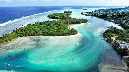 Obraz premium Cook Islands aerial view