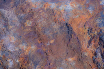 A Colourful Rock Along Shoreline Of Lake Ontario