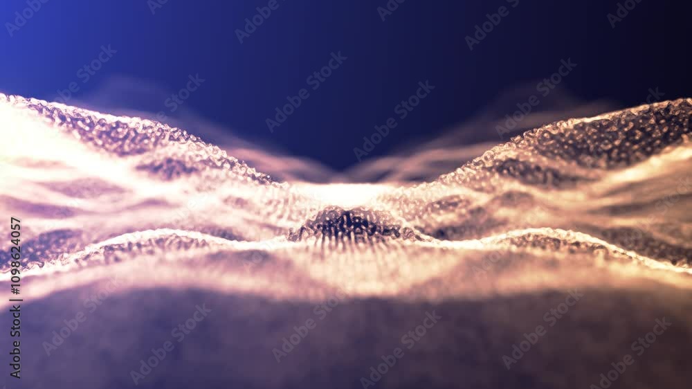 Aufkleber abstract golden wave light pattern with a soft glow, creating a visual of energy flow, perfect for t