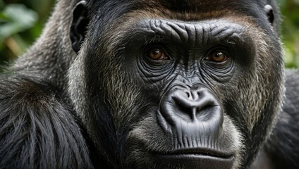 Obraz premium Gorilla, close up of gorilla face