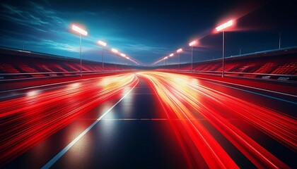 Fototapeta premium racing circuit red lights