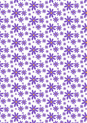 motif fleurs violettes