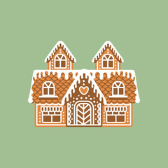 christmas house bread icon