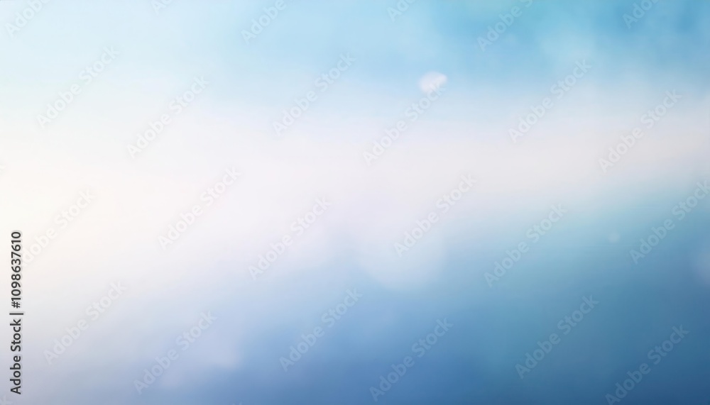 Leinwandbilder tranquil light blue abstract gradient background with soft waves and bokeh effects. ideal for medita