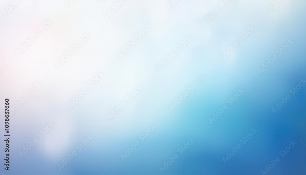 Poster tranquil light blue abstract gradient background with soft waves and bokeh effects. ideal for medita