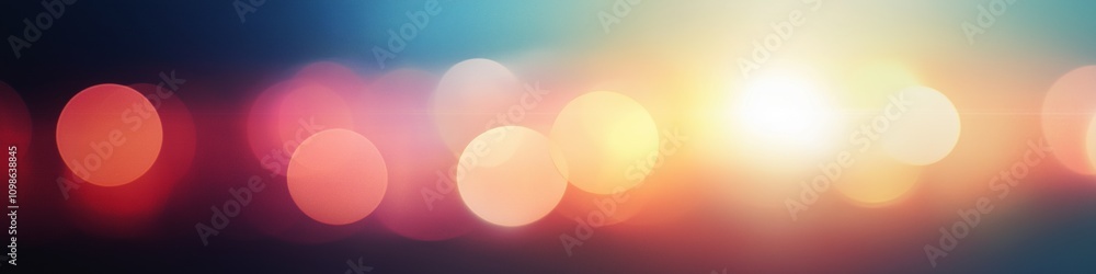 Aufkleber a blurry image of a sun with a bunch of circles around it. the circles are of different sizes and co