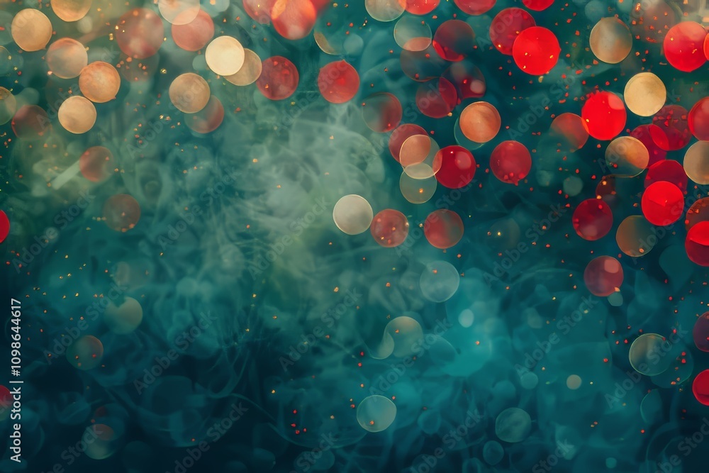 Poster a dynamic abstract background featuring colorful bokeh lights and soft patterns, perfect for creativ