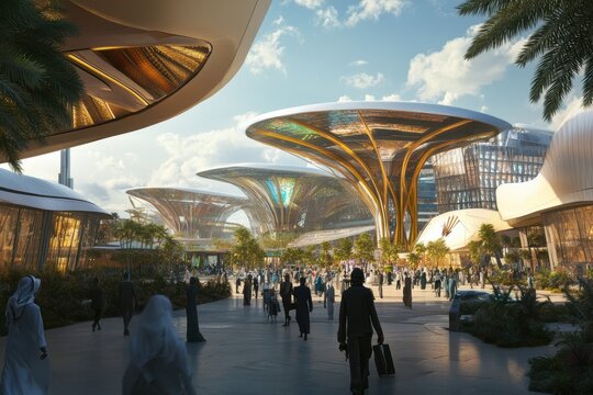 Futuristic architecture and urban design at Dubai's expo city