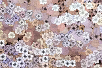 Floral pattern. Abstract background. Tender, beige.