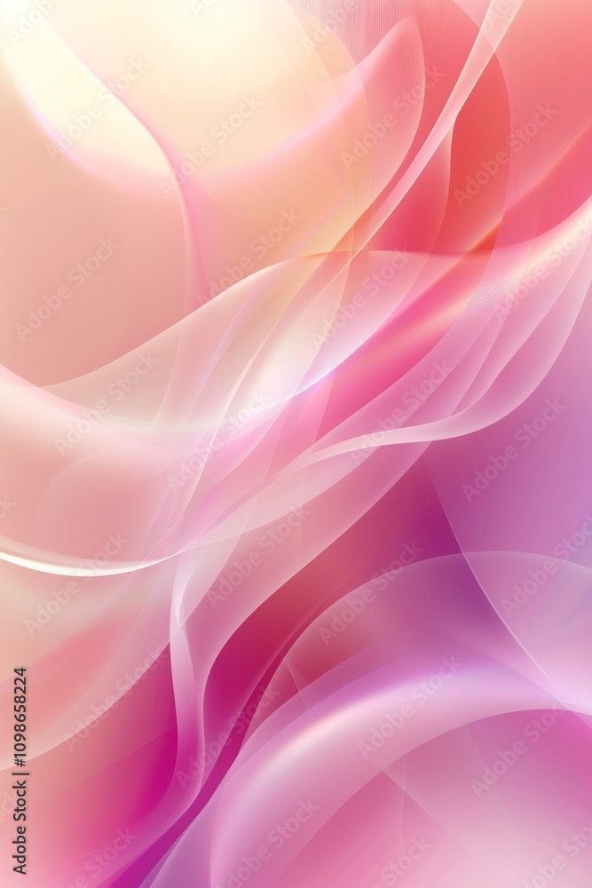 Poster abstract fluid art with soft pink and peach tones, creating a serene and dreamy atmosphere. perfect 