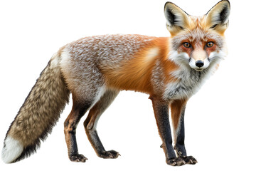Obraz premium red fox png isolated on transparent background