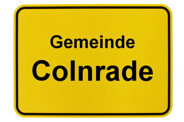 Illustration eines Ortsschildes der Gemeinde Colnrade in Niedersachsen