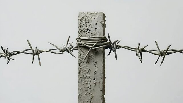 barbed wire fence