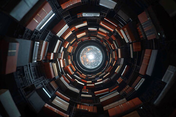 Obraz premium AGI Futuristic Library of Floating Books