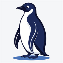Obraz premium Adelie Penguin vector White background illustration Generative Ai
