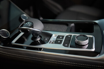 Macro shot of a car gear lever an essential auto part