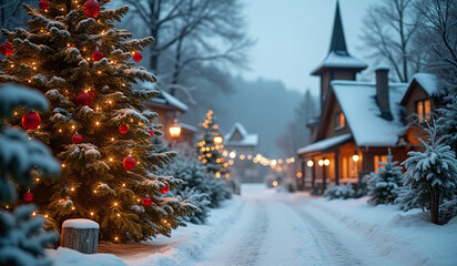 Fototapeta premium german christmas decoration includes winter scene background weihnachten celebrations