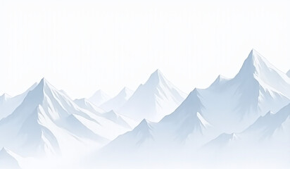 mountain peaks rise high snowy ranges sharp outlines pristine white backdrop