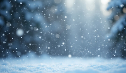snowflakes fall gently winter background heavy snowfall festive christmas atmosphere