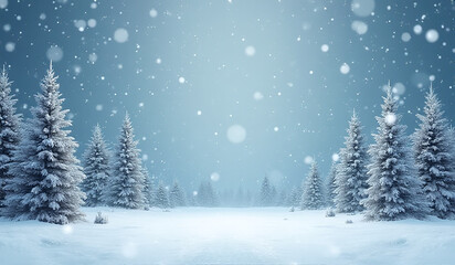 Fototapeta premium snowy christmas trees screen borders holidays new years artwork designs