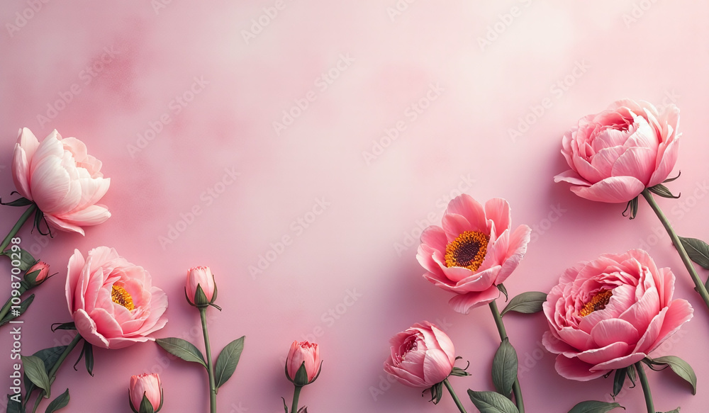 Aufkleber soft colored flowers subtle mulberry texture create visually appealing background photography design