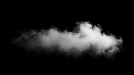 Fototapeta premium A misty fog on an isolated black background. Smoke and texture overlays. Aromatherapy concept.
