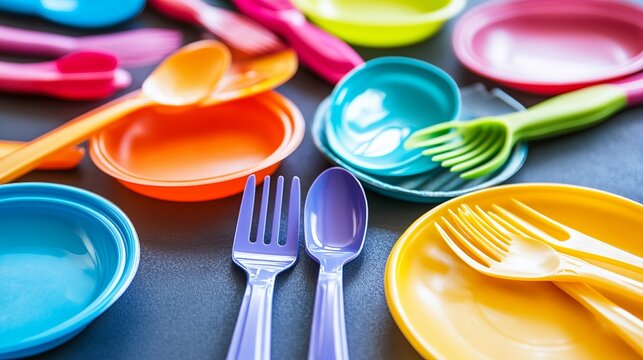 Disposable plastic tableware and utensils are a major source of pollution. They are often not recycled and end up in landfills or as litter. This can take hundreds of years to decompose,