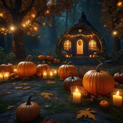 Obraz premium Fantasy Thanksgiving Banquet