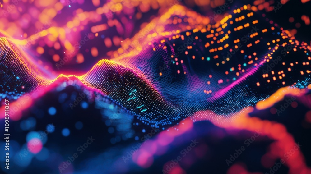 Poster abstract digital data background. art can be used in the description of network abilities, technolog