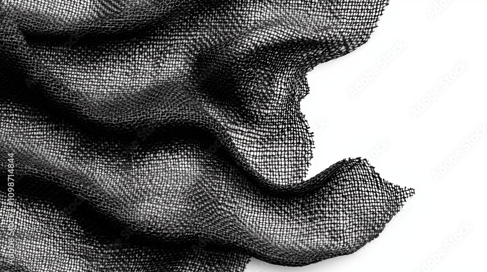 Poster vector texture of woven fabric featuring a distressed grunge style halftone overlay for added depth 
