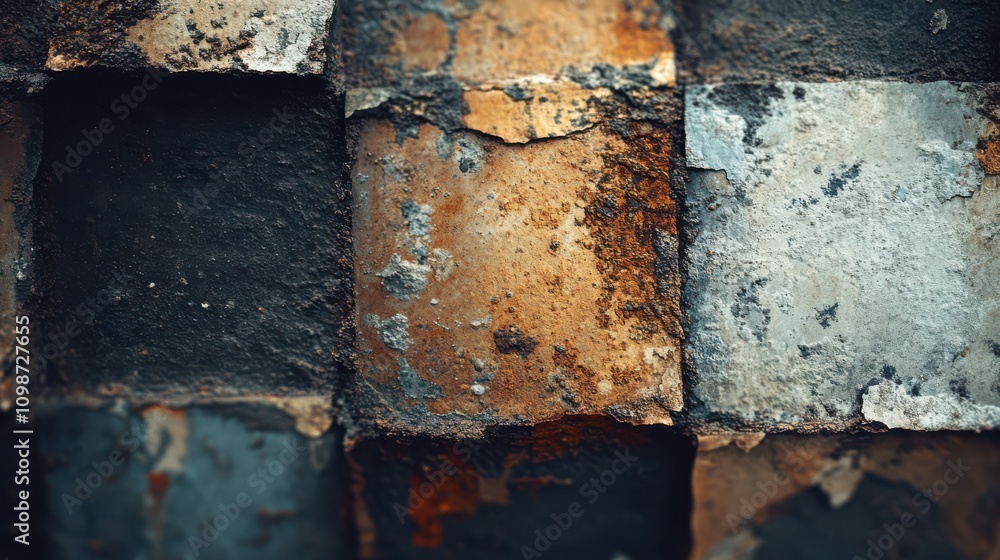 Poster abstract worn texture with rust