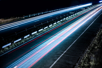 lights of cars with night
