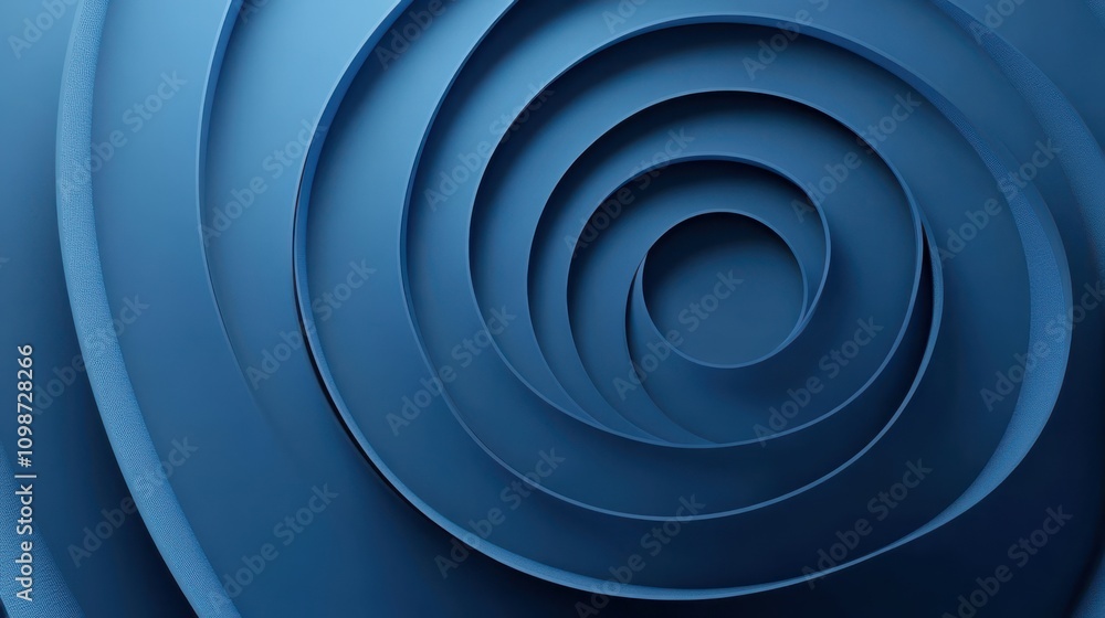 Aufkleber abstract blue background with round blank copy space and spiral shape