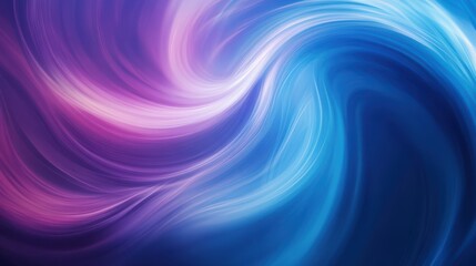 Abstract blurred background with swirling shades of blue and purple, creative gradient with grainy texture. Digital wallpaper